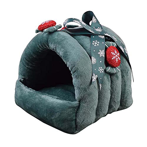 Winterbett für Hamster, warmes Haus, gemütliches Plüschversteck mit niedlichem Höhlen-Design für kleine Tiere, zum Schlafen von ShapeW