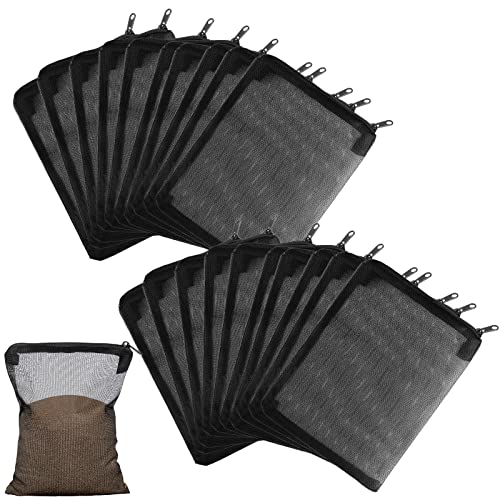 Shappy Aquarium-Filterbeutel, 15.9x20.3 cm, feine schwarze Filter-Medientaschen, hoher Durchfluss, feinmaschige Beutel, Süßsalzwassertanks, 20 Stück von Shappy