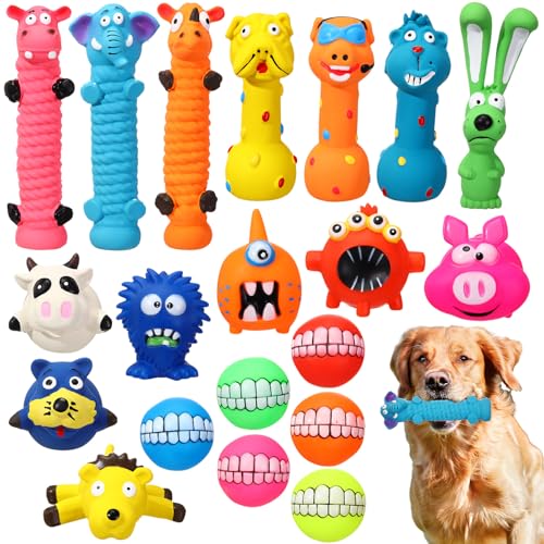 Shappy Quietschendes Latex-Hundespielzeug, Gummi-Kauspielzeug, weich, klein, quietschende Bälle, Tier-Stab, Welpen, Apportieren, interaktives Spielen für kleine, mittelgroße und große Haustiere Shappy Quietschendes Latex-Hundespielzeug, Gummi-Kauspielzeug, weich, klein, quietschende Bälle, Tier-Stab, Welpen, Apportieren, interaktives Spielen für kleine, mittelgroße und große Haustiere von Shappy