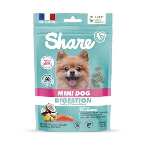 Natürliche Verdauung: Köstliche Leckerbissen für kleine Hunde, 50 g, reich an Omega 3, getreidefrei von Share NATURAL ADVENTURE