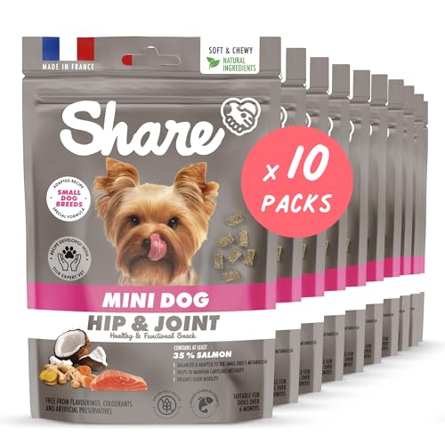 Share Natural HÜFTE & GELENK: Natürliche Leckerbissen für kleine Hunde 50g (x10), reich an Omega 3, getreidefrei von Share NATURAL ADVENTURE