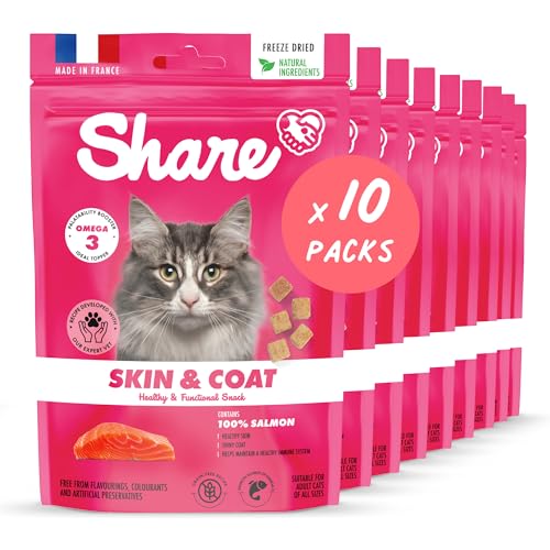 Share Natural Haunt UND Fell: Natürliche Leckerbissen für sterilisierte Katzen 40g (x10), gefriergetrocknet, reich an Omega 3, getreidefrei von Share NATURAL ADVENTURE