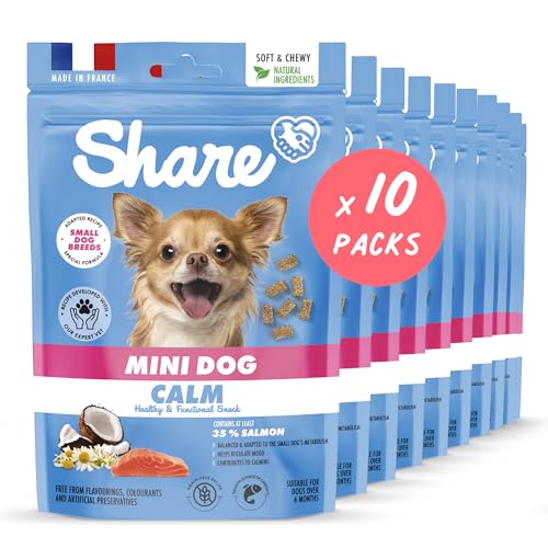 Share Natural Ruhe: Beruhigende Leckerbissen für kleine Hunde 50g (x10), reich an Omega 3, getreidefrei von Share NATURAL ADVENTURE