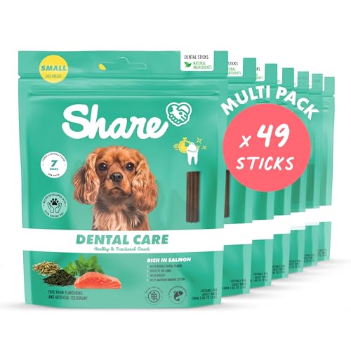 Share Natural ZAHNPFLEGE für kleine Hunde: 49 Kauriegel für kleine Hunde, für frischen Atem und gesundes Zahnfleisch, 100g (x7) von Share NATURAL ADVENTURE