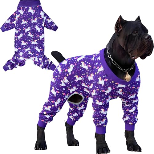 Chirurgischer Anzug für Männer und Frauen, nach dem Kastrieren, Hunde-Pyjama für große Rassen, Einhorn, Größe XL von Sharkwill