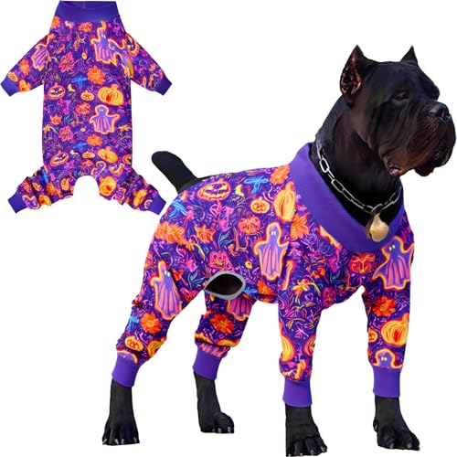 Chirurgischer Anzug für Männer und Frauen, nach dem Kastrieren, Hunde-Pyjama für große Rassen, Hunde-Einteiler, Halloween, Größe L von Sharkwill