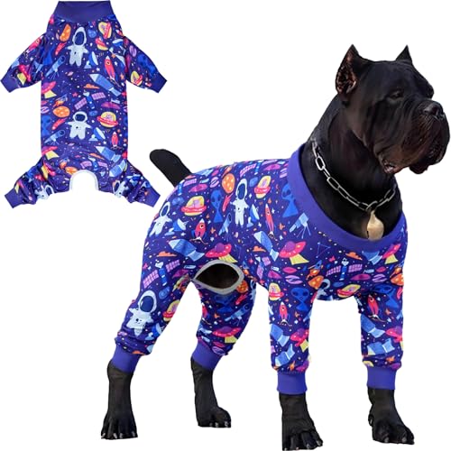 Chirurgischer Anzug für Männer und Frauen, nach dem Kastrieren, Hunde-Pyjama für große Rassen, Hunde-Einteiler, Raumfahrer, Größe XXXL von Sharkwill