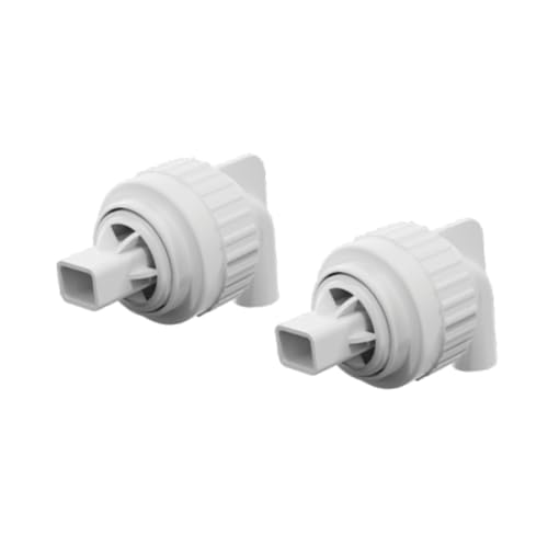Sharplace 2 Stück Entenschnabeldüsen-Anschlussadapter, drehbar, leichte, robuste Wasserauslassarmatur, Aquariumteile für Aquarien, Weiß von Sharplace