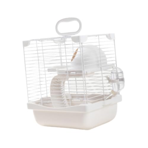 Sharplace 2 Stufen Hamster -Käfig -Gehäuse tragbar für Mausratte mit Wasserflasche, Food Bowl High Chassis Design Vielseitig 7,4x9x11inch, Weiß Sharplace 2 Stufen Hamster -Käfig -Gehäuse tragbar für Mausratte mit Wasserflasche, Food Bowl High Chassis Design Vielseitig 7,4x9x11inch, Weiß von Sharplace