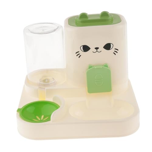 Sharplace 2-in-1-Futterautomat für Haustiere, Wasserspender, tragbar, Reisezubehör, Katzenfutternapf, Futterbehälter für Kätzchen, kleine Hunde, GrÜn von Sharplace