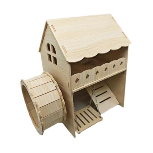 Sharplace 2-lagiges Hamsterhaus aus mit Schaukel, Lebensraum-, Spielspielzeug, Versteck, Hamsterversteck, Käfigzubehör für von Sharplace