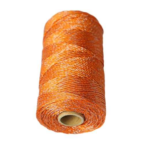 Sharplace 200 Meter Elektrozaun-Drahtseil, orange Farbe, tragbar, leicht, Elektrozaunzubehör, 3 x Edelstahlstränge von Sharplace