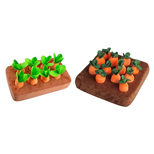 Sharplace 2er Pack Hunde Karotten Plüschspielzeug - Interaktives Spielzeug für Haustiere, 8 Karotten von Sharplace