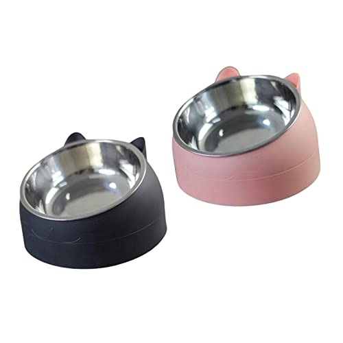 Sharplace 2er Set Futter für Haustiere - Erhöhter mit Hals- und Schutz, Rosa und Schwarz Sharplace 2er Set Futter für Haustiere - Erhöhter mit Hals- und Schutz, Rosa und Schwarz von Sharplace