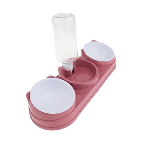 Sharplace 3-in-1-Katzen-Set, Futternäpfe für Haustiere, automatischer Futterspender mit Wasserspender, für Nass- und Trockenfutter, dreifache, Rosa von Sharplace