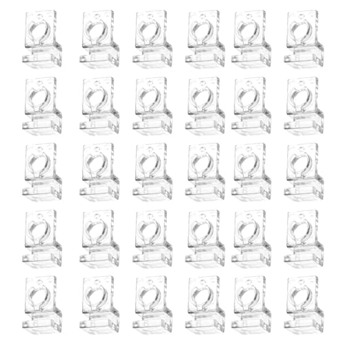 Sharplace 30x Aquarium Deckel Klemmen Ständer Klemmen Klar Aquarium Schlauch Rohr Halter Aquarium Deckel Unterstützung Schlauch Befestigung, für 6mm von Sharplace
