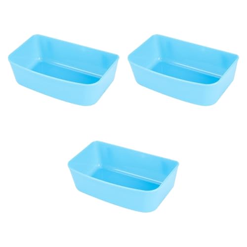 Sharplace 3pcs Haustierschalen Haustierkiste Hängende Schalen Trinken Mehrzweckzwinger Wasserschüssel Futtermittelstich für Welpen Kätzchen Katze kleine Tiere, Blau von Sharplace