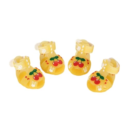 Sharplace 4-teilige Hundesandalen, Welpenpfotenschutz, Kühlschuhe, wasserdicht, atmungsaktiv, Sommerstiefel für Haustiere, Hundeschuhe für kleine Hunde an, Gelb Sharplace 4-teilige Hundesandalen, Welpenpfotenschutz, Kühlschuhe, wasserdicht, atmungsaktiv, Sommerstiefel für Haustiere, Hundeschuhe für kleine Hunde an, Gelb von Sharplace