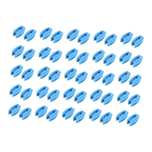 Sharplace 50x Elektrischer Zaunisolator Hochspannung Gitter Quadratrohrmastisolator Mehrzweck Wetterbeständiges Zaunzubehör, Blau von Sharplace