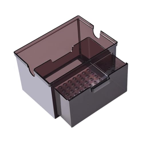 Sharplace Aquarium, FischtankZubehör, Schublade, Tropfschale, leise, zu installieren, oberer Aufhänger für System, Überlaufbox, Braun von Sharplace