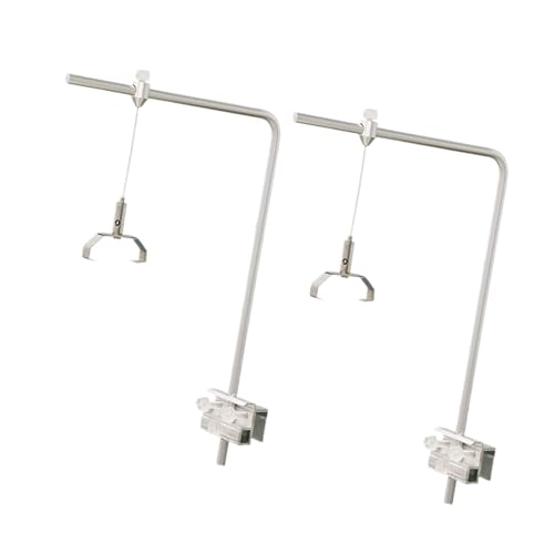 Sharplace Aquarium-Lampenhalter, Aquarium-Lampenhalterung, stabile Lampenhalterung, Aluminiumlegierungsgestelle, Aquarium-Lichthalter, Licht-Riser-Ständer, mit 2 Clips von Sharplace