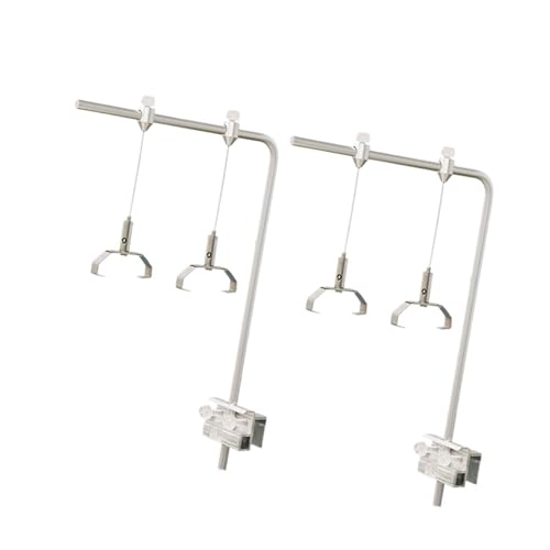 Sharplace Aquarium-Lampenhalter, Aquarium-Lampenhalterung, stabile Lampenhalterung, Aluminiumlegierungsgestelle, Aquarium-Lichthalter, Licht-Riser-Ständer, mit 4 Clips von Sharplace
