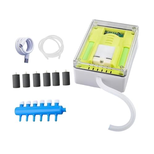 Sharplace Aquarium-Luftpumpe, 6-Loch-Umsteller, leise, flexibel, Robustes Angelwerkzeug, Luftsprudler für Aquarien, Büro, Wohnung, 6l Sharplace Aquarium-Luftpumpe, 6-Loch-Umsteller, leise, flexibel, Robustes Angelwerkzeug, Luftsprudler für Aquarien, Büro, Wohnung, 6l von Sharplace