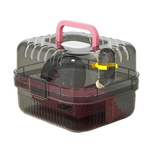 Sharplace Ausgehender Hamsterkäfig, Kleintierkäfig, Leichter, atmungsaktiver, tragbarer Behälter, Hamster-Tragetasche, Lebensraum für Ratten, Rennmäuse, Rosa Sharplace Ausgehender Hamsterkäfig, Kleintierkäfig, Leichter, atmungsaktiver, tragbarer Behälter, Hamster-Tragetasche, Lebensraum für Ratten, Rennmäuse, Rosa von Sharplace