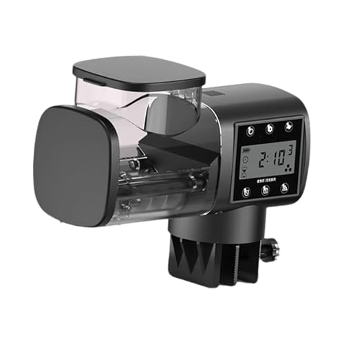 Sharplace Automatischer Fischfutterspender, automatischer Spender, Futterspender für Haustiere, Stabiler -Bildschirm mit Timer für Schildkrötenbecken, 500 Ml von Sharplace