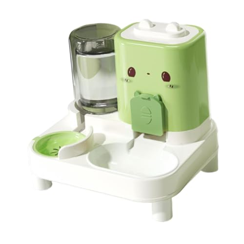 Sharplace Automatischer Futter- und Wasserspender für Katzen, automatischer Futter- und Wasserspender für Haustiere, tragbarer kompakter Hundenapf, Futternapf, GrÜn von Sharplace