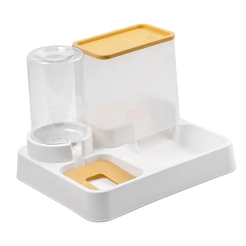 Sharplace Automatischer Futterspender für Hunde und Katzen, 2-in-1-Futter- und Wasserspender, praktische, abnehmbare Trocken- und Nasstrennung, für unterwegs von Sharplace