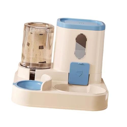 Sharplace Automatischer Katzenfutterspender, Wasserspender, Futterspender, Katzenfutternapf für Welpen, Hauskatzen, kleine und mittelgroße Hunde, Kätzchen, Blau von Sharplace