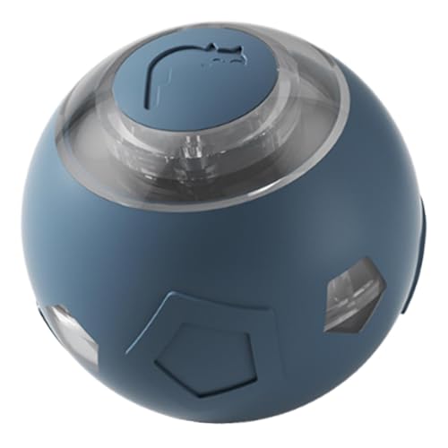 Sharplace Automatisches Katzenballspielzeug, intelligenter beweglicher Ball, Katzentraining, selbstbeweglich, buntes Licht, elektrisches Rollspielzeug für den, Hellgraublau von Sharplace