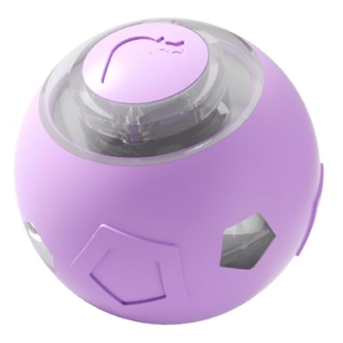Sharplace Automatisches Katzenballspielzeug, intelligenter beweglicher Ball, Katzentraining, selbstbeweglich, buntes Licht, elektrisches Rollspielzeug für den, Violett von Sharplace