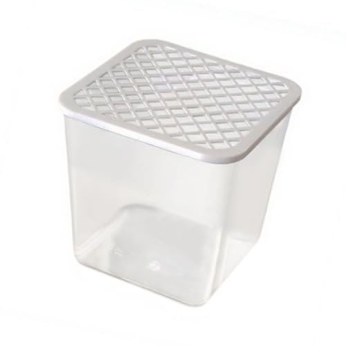 Sharplace Betta-Aquarium, transparente Moderne Ornamente mit Deckel, kleines Fischglas, Aquarium-Starter-Set für Schildkröten, kleine Fische, Pflanzen, von Sharplace