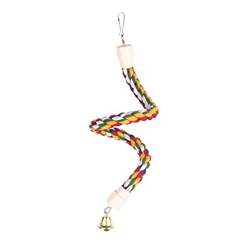 Sharplace Bunte Vogel-Seilstange, hängendes Papageien-Kletterseil, für Wellensittich, Käfig-stehendes Spielzeug, 19,69 von Sharplace