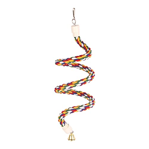Sharplace Bunte Vogel-Seilstange, hängendes Papageien-Kletterseil, für Wellensittich, Käfig-stehendes Spielzeug, 39,37 von Sharplace