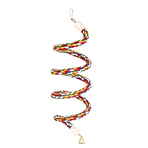 Sharplace Bunte Vogel-Seilstange, hängendes Papageien-Kletterseil, für Wellensittich, Käfig-stehendes Spielzeug, 59,06 von Sharplace