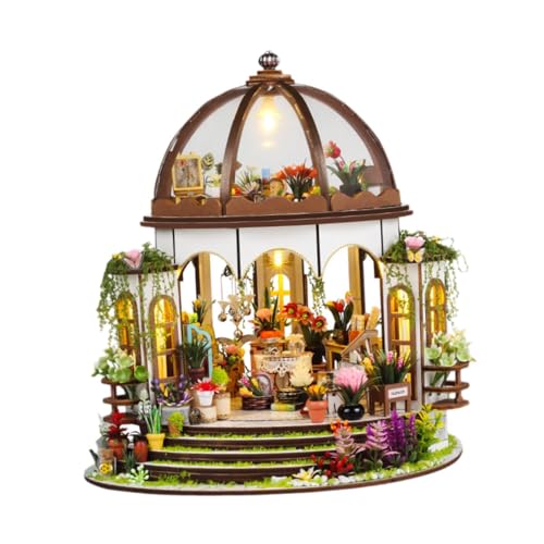 Sharplace DIY Miniatur-Puppenhaus, 3D-Puzzle aus Holz, Sammlung, dekoratives Miniatur-Gartenhaus mit eingebautem Licht, Geschenk für Kinder und Erwachsene, Englischunterricht Sharplace DIY Miniatur-Puppenhaus, 3D-Puzzle aus Holz, Sammlung, dekoratives Miniatur-Gartenhaus mit eingebautem Licht, Geschenk für Kinder und Erwachsene, Englischunterricht von Sharplace