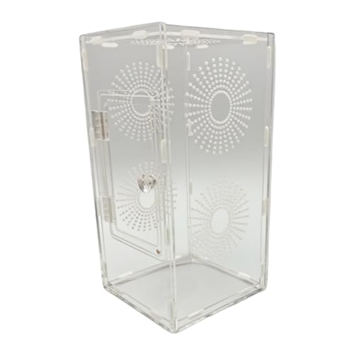 Sharplace DIY-Montage Acryl Kleine Reptilien-Terrarium-Zuchtbox Vielseitig zu installieren mit kreisförmigen Belüftungsöffnungen 15x15x30cm Transparent von Sharplace