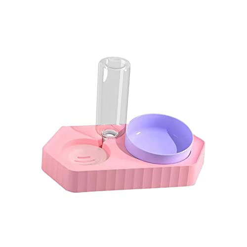 Sharplace Dot Bowls Futterbehälter Nass- und Trockenfutternapf-Set Haustierfutter und Tränke für Zubehör , doppelt rosa von Sharplace