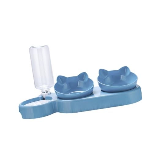 Sharplace Dreifache Katzennäpfe, geneigte, erhöhte Wasser- und Futternäpfe, Futternäpfe für Haustiere, automatische Wasserflasche für draußen, Kätzchen, Trinken, Hellblau Sharplace Dreifache Katzennäpfe, geneigte, erhöhte Wasser- und Futternäpfe, Futternäpfe für Haustiere, automatische Wasserflasche für draußen, Kätzchen, Trinken, Hellblau von Sharplace