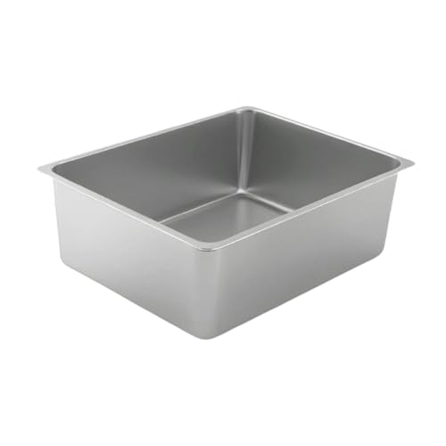 Sharplace Edelstahl -Katzentoilette, Hochseitige Katzenstraubstablett leicht zu reinigendem spritzsicheren, offenen Top -Haustier -Toilette für Kätzchen, 45x35x10cm Sharplace Edelstahl -Katzentoilette, Hochseitige Katzenstraubstablett leicht zu reinigendem spritzsicheren, offenen Top -Haustier -Toilette für Kätzchen, 45x35x10cm von Sharplace