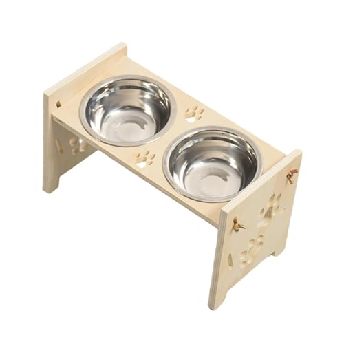 Sharplace Erhöhte Katzennäpfe, Futterspender für Haustiere, verstellbar, abnehmbar, Welpennäpfe, Futter- und Wassernapf, Katzennäpfe für Hunde und Katzen, Holzfarbe Sharplace Erhöhte Katzennäpfe, Futterspender für Haustiere, verstellbar, abnehmbar, Welpennäpfe, Futter- und Wassernapf, Katzennäpfe für Hunde und Katzen, Holzfarbe von Sharplace