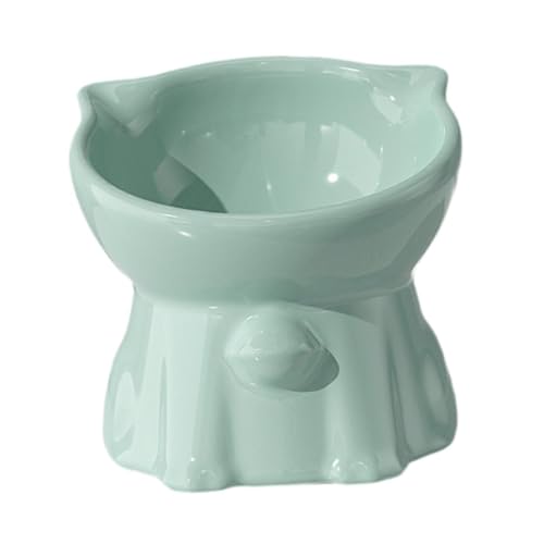 Sharplace Erhöhter Katzenfutternapf, Hundenäpfe, Schutz der Schnurrhaare am Hals, extra breiter, tragbarer Futternapf, erhöhter Katzennapf aus für, GrÜn von Sharplace