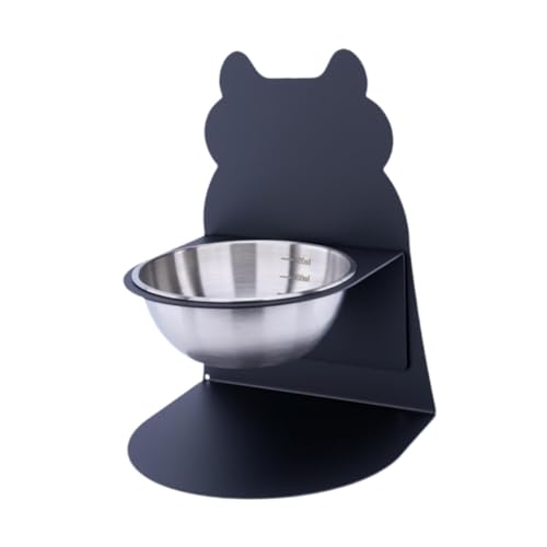 Sharplace Erhöhter Katzennapf, Futter- und Wassernapf, Abnehmbarer Snackbehälter für Haustiere, Spender, Tränke, rutschfest, mit Ständer, erhöhter Napfständer, Schwarze Silberne Schüssel Sharplace Erhöhter Katzennapf, Futter- und Wassernapf, Abnehmbarer Snackbehälter für Haustiere, Spender, Tränke, rutschfest, mit Ständer, erhöhter Napfständer, Schwarze Silberne Schüssel von Sharplace