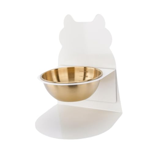 Sharplace Erhöhter Katzennapf, Futter- und Wassernapf, Abnehmbarer Snackbehälter für Haustiere, Spender, Tränke, rutschfest, mit Ständer, erhöhter Napfständer, Weißgoldschale Sharplace Erhöhter Katzennapf, Futter- und Wassernapf, Abnehmbarer Snackbehälter für Haustiere, Spender, Tränke, rutschfest, mit Ständer, erhöhter Napfständer, Weißgoldschale von Sharplace