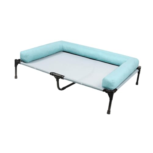 Sharplace Erhöhtes Hundebett, Haustierbett, atmungsaktives Netzgewebe, für Welpen, rutschfest, verschleißfest, Haustierbett, Katzenbett für Terrassen, Camping, Blau von Sharplace