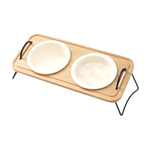 Sharplace Erhöhtes -Hundenapf-Set, Haustiernäpfe mit Holzständer, stabile Moderne Futter- und Wassernäpfe, Futternäpfe für Welpen und Katzen, Beige Sharplace Erhöhtes -Hundenapf-Set, Haustiernäpfe mit Holzständer, stabile Moderne Futter- und Wassernäpfe, Futternäpfe für Welpen und Katzen, Beige von Sharplace