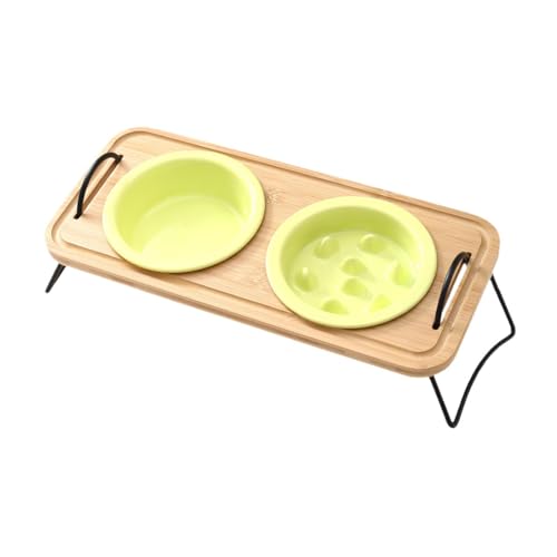 Sharplace Erhöhtes -Hundenapf-Set, Haustiernäpfe mit Holzständer, stabile Moderne Futter- und Wassernäpfe, Futternäpfe für Welpen und Katzen, Gelb Sharplace Erhöhtes -Hundenapf-Set, Haustiernäpfe mit Holzständer, stabile Moderne Futter- und Wassernäpfe, Futternäpfe für Welpen und Katzen, Gelb von Sharplace